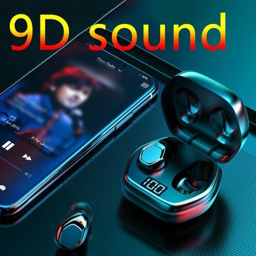 TWS Bluetooth 5.0 Earphones 300mAh Charging Box Wireless Headphone 9D Stereo Sports Waterproof Earbuds Headsets With Microphone