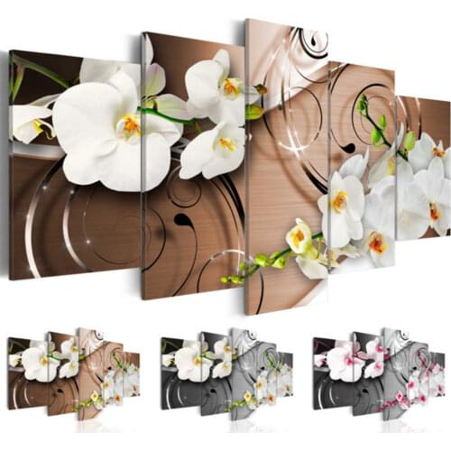 Unframe Modern Oil Painting on Canvas Abstract Flower Orchid Wall Decor Hanging Decor for Living Room High Quality,Choose Size:3