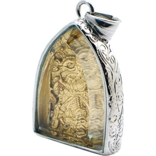 Unisex 316L Stainless Steel Golden Silver Color Guan Yu Hero Protect Pendant