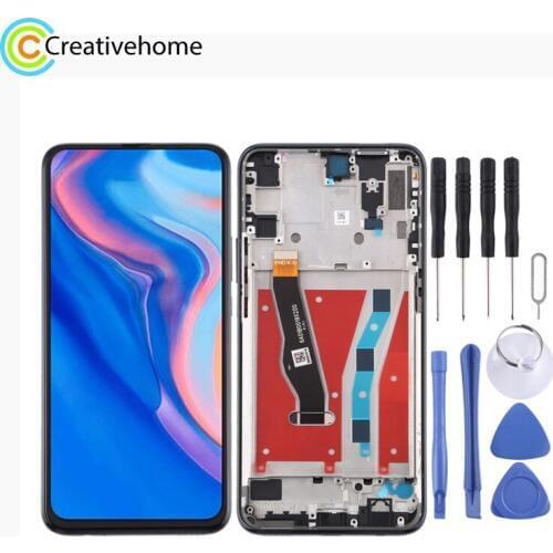 High Quality LCD Screen and Digitizer Full Assembly with Frame for Huawei P Smart Z (Black)