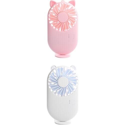 2-Pack Mini Fan Home Office Personal Cooling Fan USB Rechargable Girls