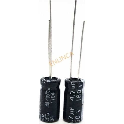 20pcs/lot 160V 4.7UF 6*12 20% RADIAL aluminum electrolytic capacitor 4700nf 20