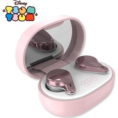2021 Disney for iPhone huawei Makeup mirror wireless Bluetooth headphones in-ear sports running music stereo earplugs