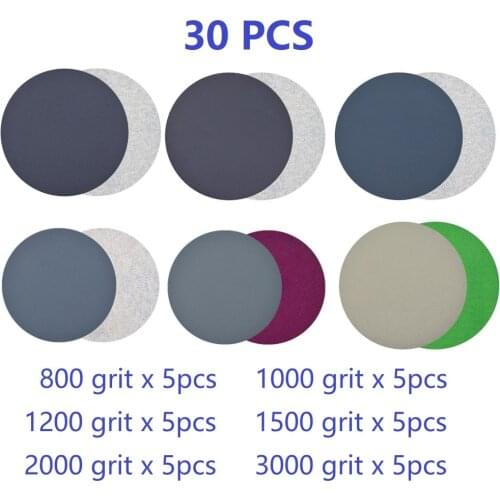 30pcs Sanding Discs 3in/75mm Hook&Loop Waterproof Polishing Accessories Useful