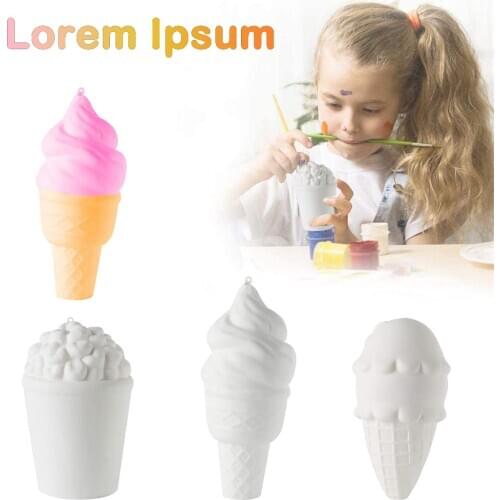 6Pcs Slow Rising DIY Jumbo Food Kawaii Squeeze Toys Hamburger Popcorn Donut Waffle Ice Cream Novelty Toys Gifts for Children