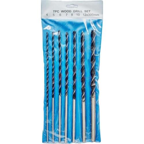 7PCS/lot HSS High Speed Steel Twist Drill Bit Set Diameter 4-12mm For Wood Plastic Metal