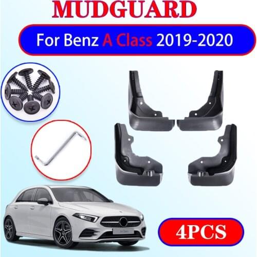 4 PCS Front Rear Car Mudflap for Mercedes Benz A-Class A W177 2019 2020 Fender Mud Guard Flaps Splash Flap Mudguards Accessories