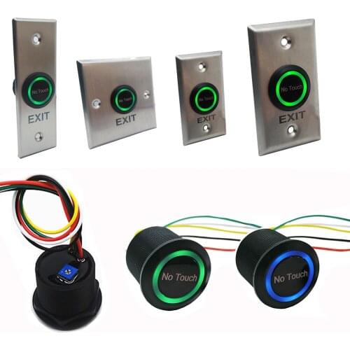 DC12V 24V IP68 Waterproof Time Delay No Touch Exit Button for Door Access Control System