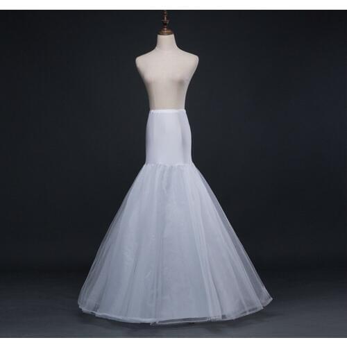 HONGFUYU White Mermaid Long Petticoat for Wedding Dress Wedding Petticoat Underskirt Tul Blanco Bridal Crinoline Petticoats