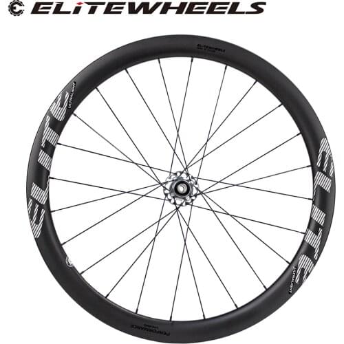 ELITEWHEELS UNI Ultralight 1330g Road Disc Carbon Wheelset 45mm Depth DT 350/240/180 Or RD28 Ceramic Bearing Hub Sapim Spokes