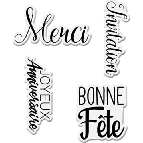 French Clear Stamp for Scrapbooking Transparent Silicone Rubber DIY Photo Album Decor 1031