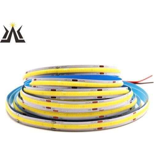 528 LEDs /m Super Bright 3000K 4000K 6000K Warm Day Cold White Decorative Flexible COB LED Strip 12V 24V Soft FOB Light Bar