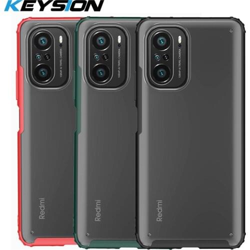 KEYSION Fashion Matte Phone Case for Xiaomi POCO F3 5G Mi 11i Transparent Shockproof Phone Back Cover for Redmi K40 Pro + Plus