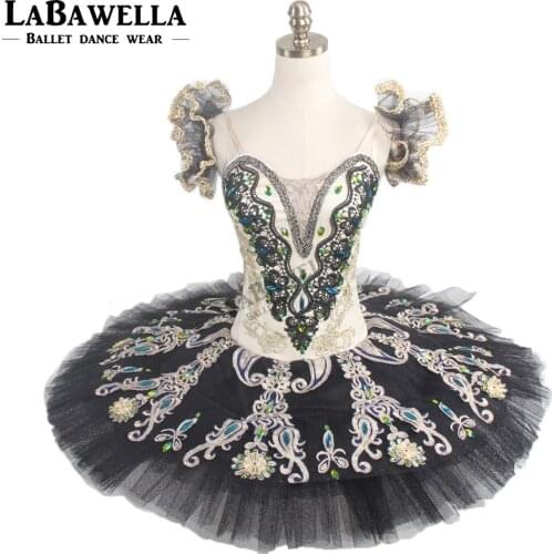 Women Black Gold Roymanda Classical Pancake Tutu BT9094La Esmeralda Variation YAGP Cometiton Professional Ballet Tutu Adult