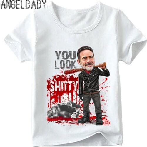 Boys/Girls The Walking Dead Fashion Design T shirt Kids Summer Casual Tops Children Funny T-shirt,HKP5160