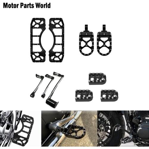 Motorcycle Floorboards Footrests Pedal Shifter Pegs Brake Arm Kit Shifter Lever For Harley Touring Street Road Glide 2014-2018