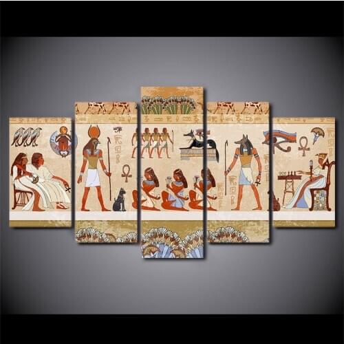 Ancient Egypt Wall Art Canvas Retro Egypt Posters and Prints for Living Room African Woman Pictures On The Wall Frameless
