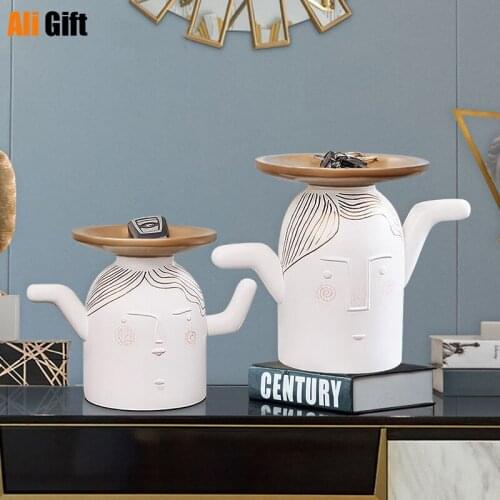 Nordic Home Decoration Tray Statue Storage Ornaments Decoration Living Room Porch Desktop Tray Statue Home Storage Organization