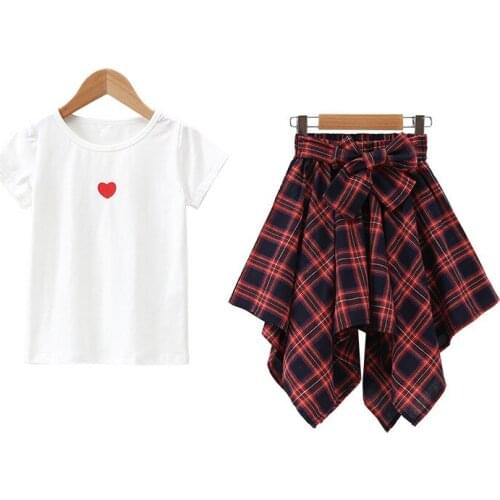 Girls clothes Girls summer new suits childrens skirt two-piece summer sets vetement enfant fille conjunto infantil menina sale