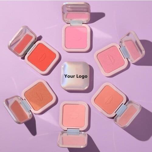Wholesale Private Label Single Blush Highlighter Contour Bronzer Palette Custom Vegan Face Make Up Blush With Logo