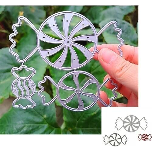 Suitable for Christmas metal cutting die and scrapbook album DIY greeting card making 3D candy Snowman house flower mold 2020