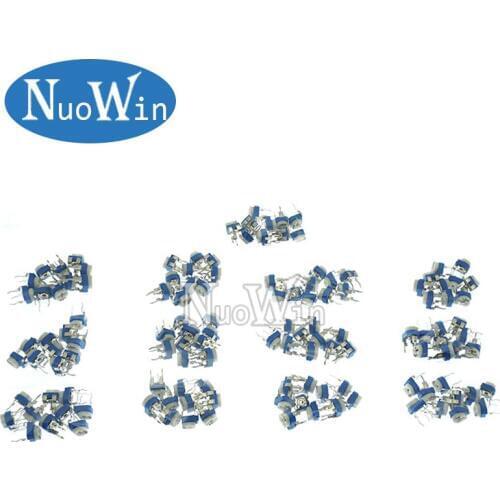 RM065 Trimming Potentiometer 100/200/500/1K/2K/5K/10K/20K/50K/100K/200K/500K/1M ohm Trimpot Potentiometer kit 13Type*5pcs=65PCS