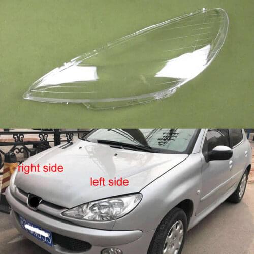 For Peugeot 206 2004 2005 2006 2007 2008 Lampshade Headlamp Cover Transparent Lampshade Headlight Cover Shell Mask Hardened