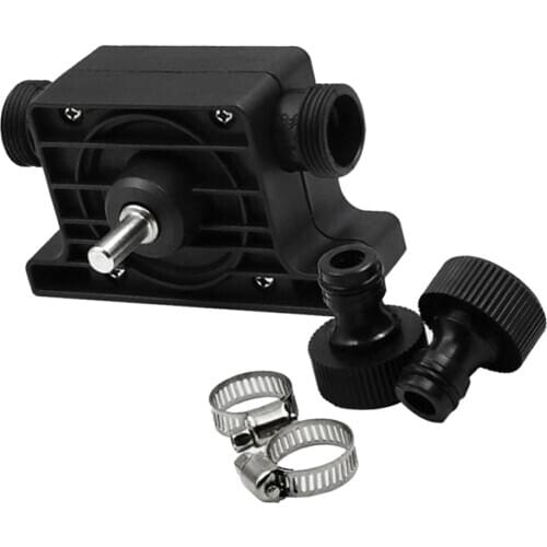 Self Priming Transfer Water/Oil Pump with Hose Clamps for Electric Dril