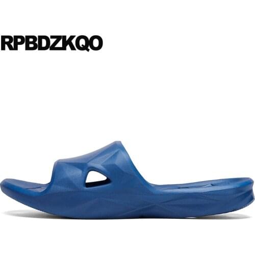 Slip On Beach Open Toe Breathable Casual Flat Slippers Shoes Waterproof Blue Fashion Mens Sandals 2021 Summer Outdoor Slides