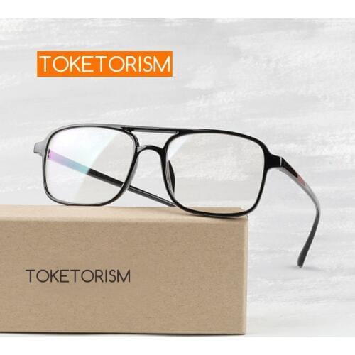 Toketorism Vintage Glasses Woman Man Double Bridge Retro Eyeglasses Lightweight Optical Frame 0342