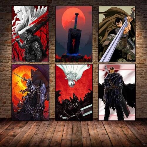 Berserk Japan Anime Posters And Prints Wall Decoration Art Canvas Painting Pictures Cuadros for Teen Room Home Decor Mural