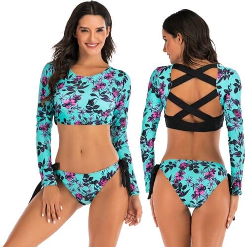 ZY Swimsuit Women Sexy High Waist Ruffle Bikini Set 2pcs Summer Print Swimsuit 2021 Push Up Female Bikini Beach Wear Set Hollow