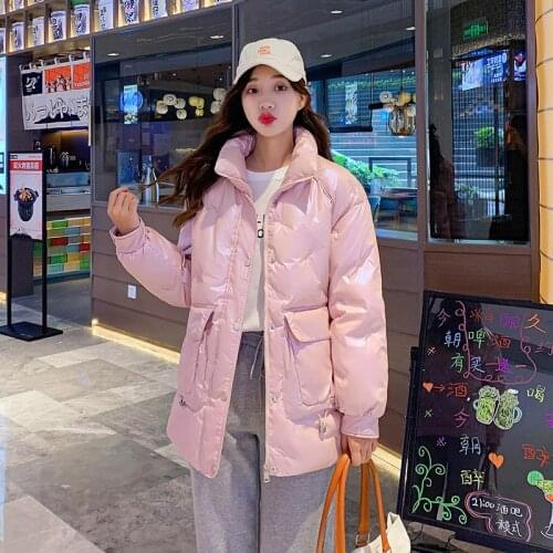 Women Down Cotton Coat 2021 Winter Womens Jackets Loose Thick Warm Parka Glossy students Lady Bread Coats Casual Parka Overcoat