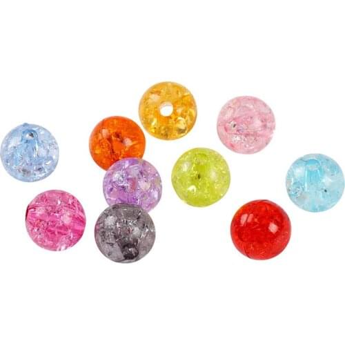 100pcs 8mm Colorful Round Spacer Beads Earrings Bracelet Making Findings Acrylic Balls Beads DIY Handmade Jewelry Accessories