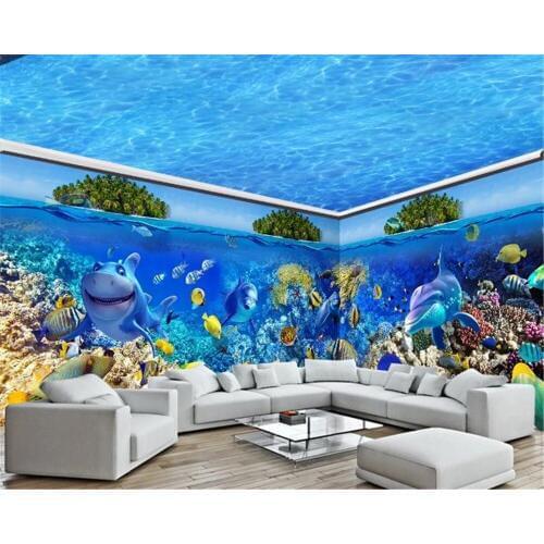 3d Wallpaper Living Room Summer Cool Underwater World Whole House Custom Mural Background Wall Beautiful Wallpaper