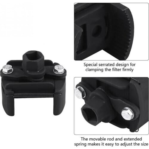 50% HOT SALES!!!60mm-80mm Metal Adjustable 2 Jaw Oil Fuel Filter Wrench Remover Removal Tool