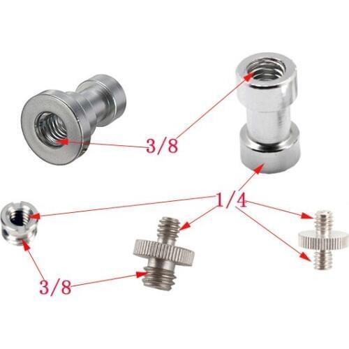 50sets 5 in 1 1/4" to 3/8" Screw Spigot Stud Screw and Tripod Mount Screw Kit for SLR Camera Tripod