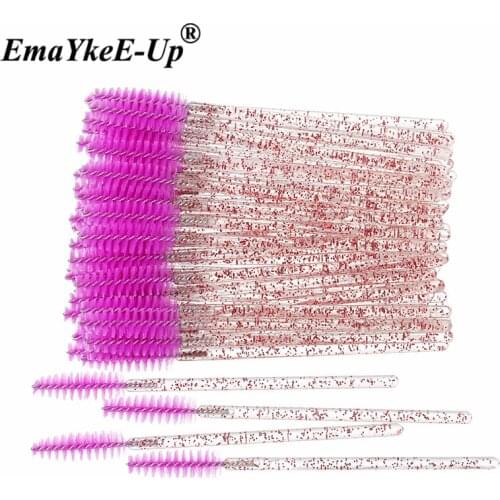8bags 400pcs New Good Quality Disposable Eyelash Eye Lash Makeup Brush Mini Mascara Wands Brush Eyelash Extension Tool