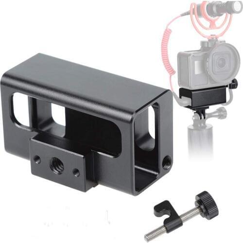 Aluminium Alloy Skeleton Thick Solid Protective Case Shell Frame Housing for GoPro Vlogging Microphone Adapter C400 C500