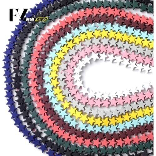 14 Color Natural Five-pointed star Hematite Rubber Spacer Loose Beads For Jewelry Making Diy Bracelet Charm Crafts Wholesale 15