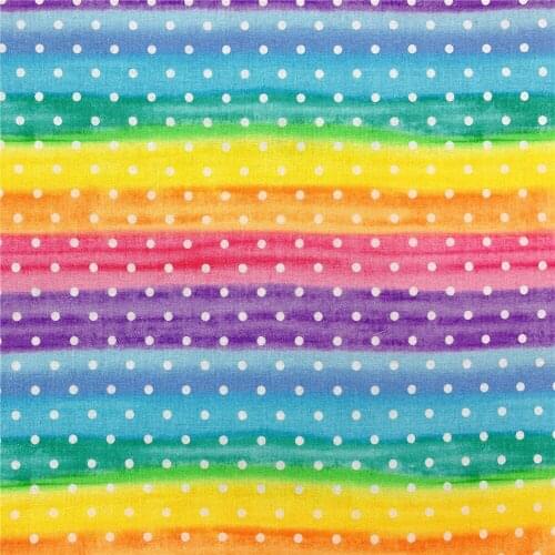 Colorful watercolor hand print Cotton Fabric by half meter for DIY Sewing mask headwear Bed Sheet Dress making cotton fabric