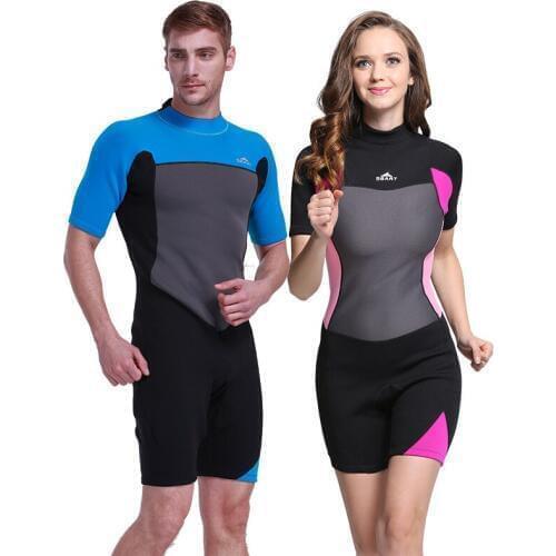 Patchwork Color Sun-protection Swimming Suit Women Men Scuba Surf Diving Suits One Piece Wet Suit Man Woman 2mm Neoprene Wetsuit