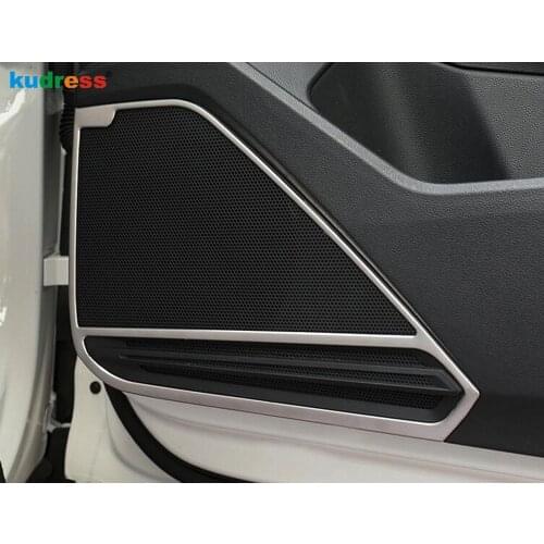 For VW For Volkswagen Tiguan mk2 2017 2018 2019 Steel Side Car Door Speaker Audio Decortion Cover Trim Interior Auto Accessories