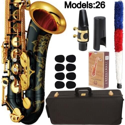 Brand New Japan Tenor Saxophone 26 Black Lacquer Case Sax Tenor Mouthpiece Ligature Reeds Neck Musical Instrument Accessories