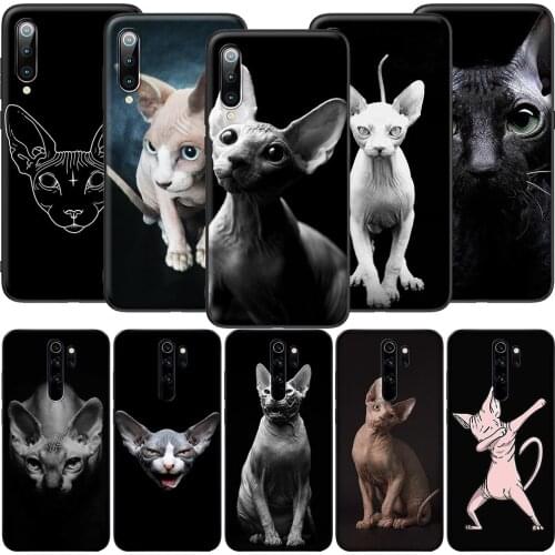 GX229 Sphynx Cat Soft Silicone Case for Redmi Note 4X 5 5A Prime 6 6A 7 7A 8 8A 8T 9 9A 9C 9S Pro Lite