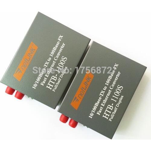 HTB-1100S Optical Media Converter 10/100Mbps RJ45 Single Mode Duplex Fiber FC port Converter 25KM
