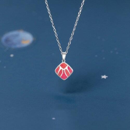 Perfect Pendant for women Top quality Wholesale Retail Red Fire Opal Silver Stamped Necklace Fashion jewelry OPS541