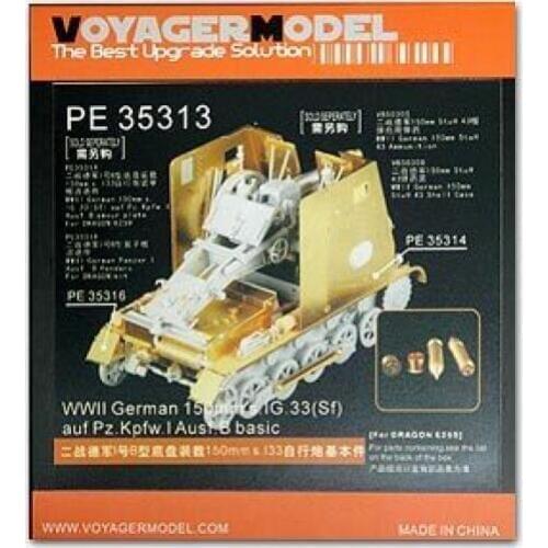 KNL HOBBY Voyager Model PE35313 No. 1 B-type chassis equipped with 15CM s.IG.33 self-heavy infantry artillery with etching parts