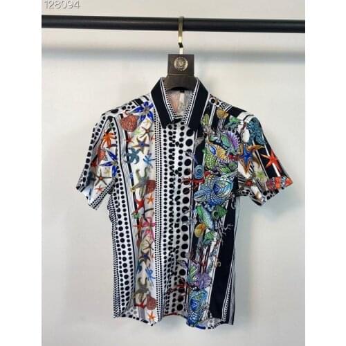 W1940 Fashion Mens Shirts 2021 Runway Luxury famous Brand European Design party style Mens Clothing