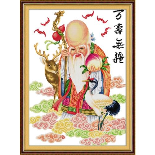 Longevity cross stitch kit people 18ct 14ct 11ct count print canvas stitches embroidery DIY handmade needlework